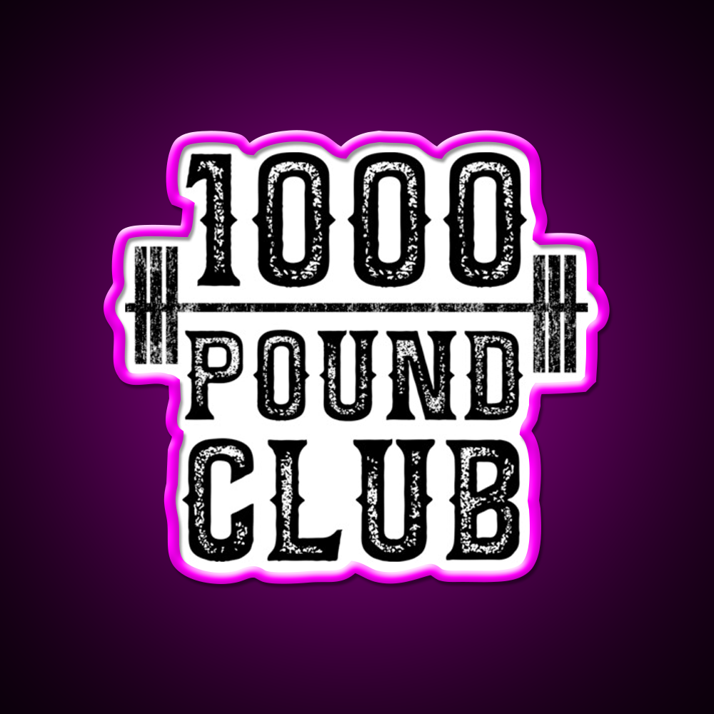 100 Pound Club Weight Lifting Gym Fitness Led Neon Sign Rgb Color