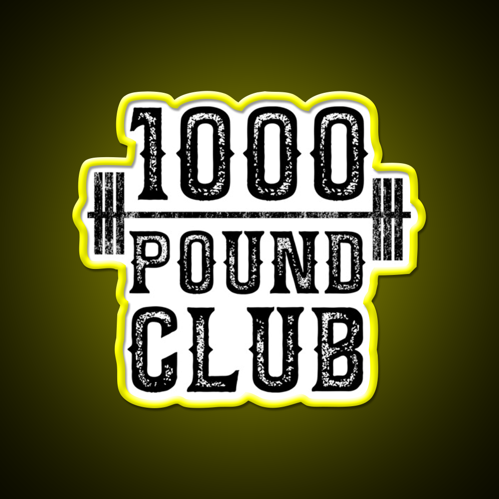 100 Pound Club Weight Lifting Gym Fitness Led Neon Sign Rgb Color