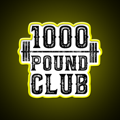100 Pound Club Weight Lifting Gym Fitness Led Neon Sign Rgb Color
