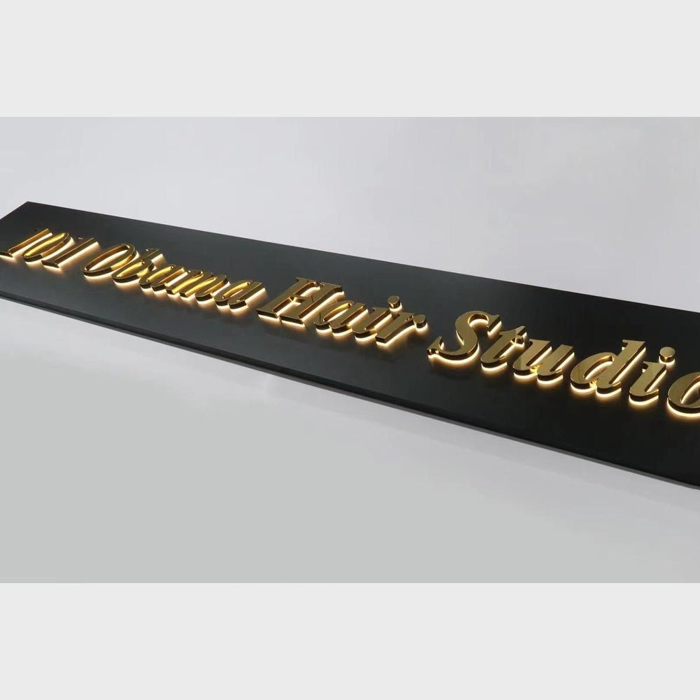 101 Obama Hair Studio With Panel 3D Backlit Channel Letters Led Light Sign - Shineneon