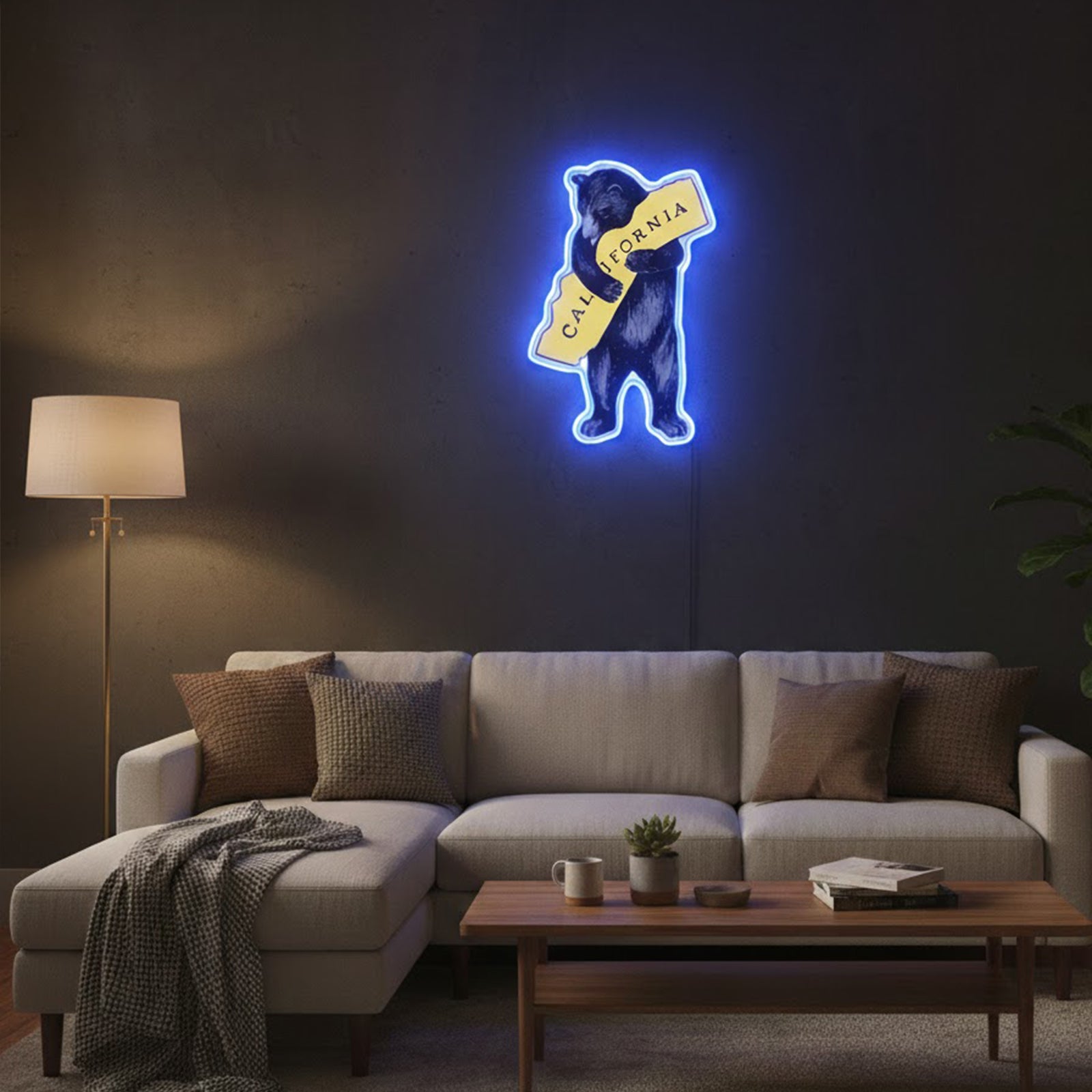 ShineNeon™ California Bear LED Neon Sign USB Powered Wall Decor for Bedroom Office Game Room