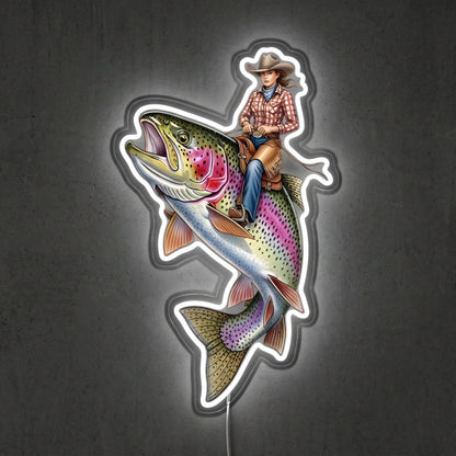ShineNeon™ Color Splash Trout neon sign USB Power - LED neon sign view 9