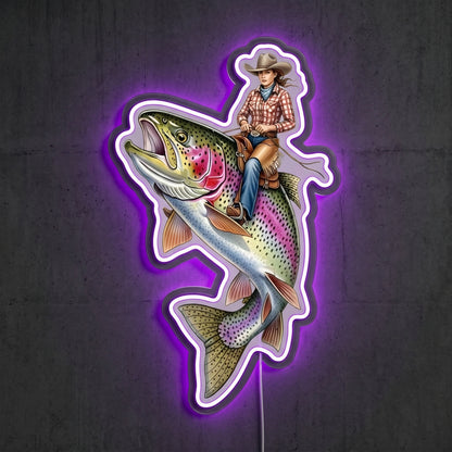 ShineNeon™ Color Splash Trout neon sign USB Power - LED neon sign view 7