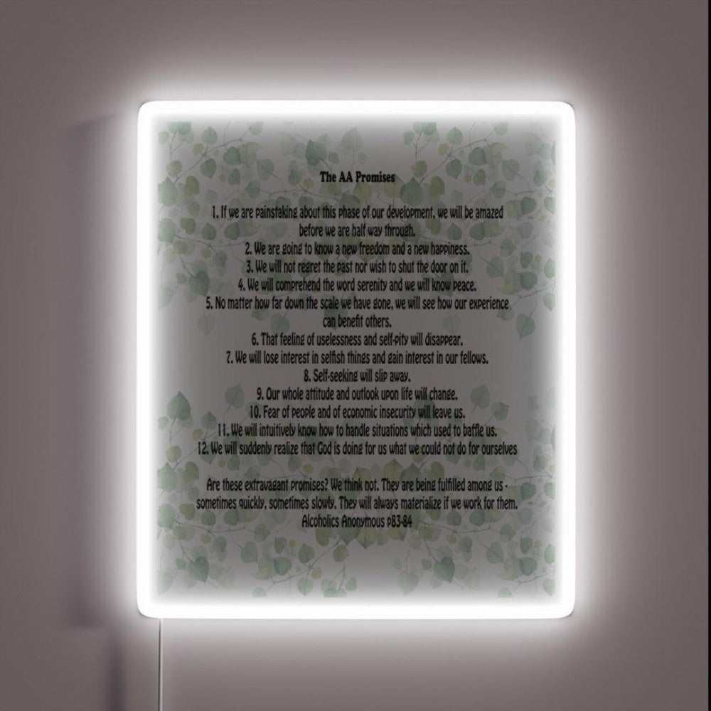 12 Step Promises Aa Big Book Rgb Led Neon Sign