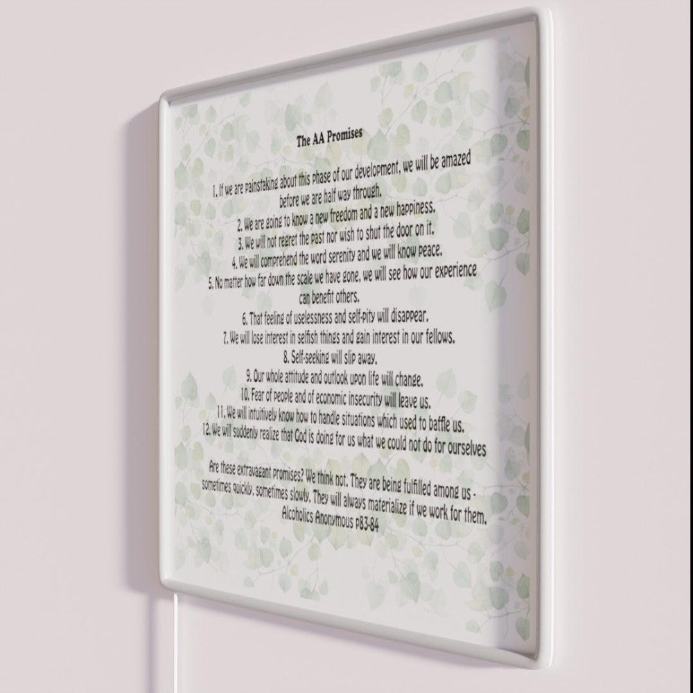 12 Step Promises Aa Big Book Rgb Led Neon Sign