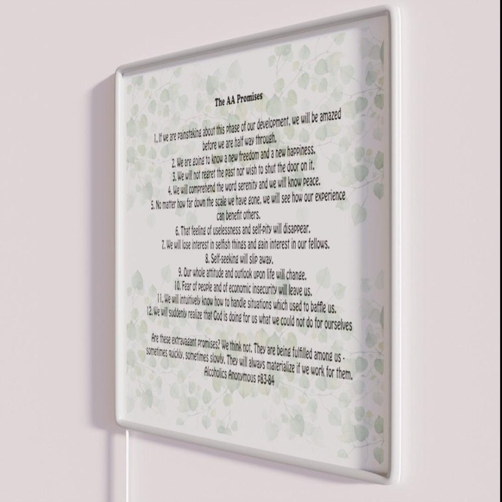 12 Step Promises Aa Big Book Rgb Led Neon Sign - Shineneon