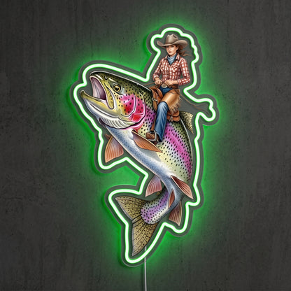 ShineNeon™ Color Splash Trout neon sign USB Power - LED neon sign view 8