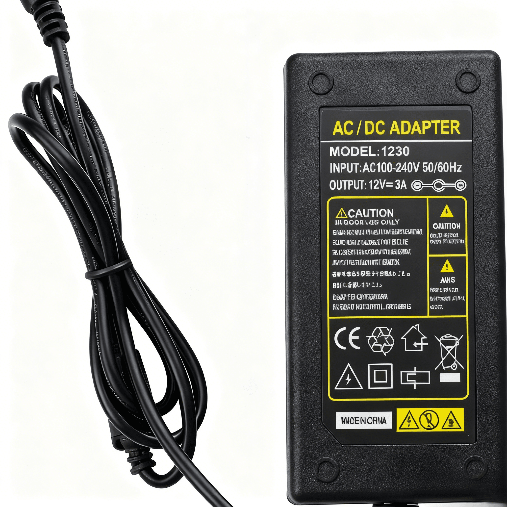 12V 3A Power Adapter for LED Neon Signs – AC/DC Wall Plug Power Supply - Shineneon