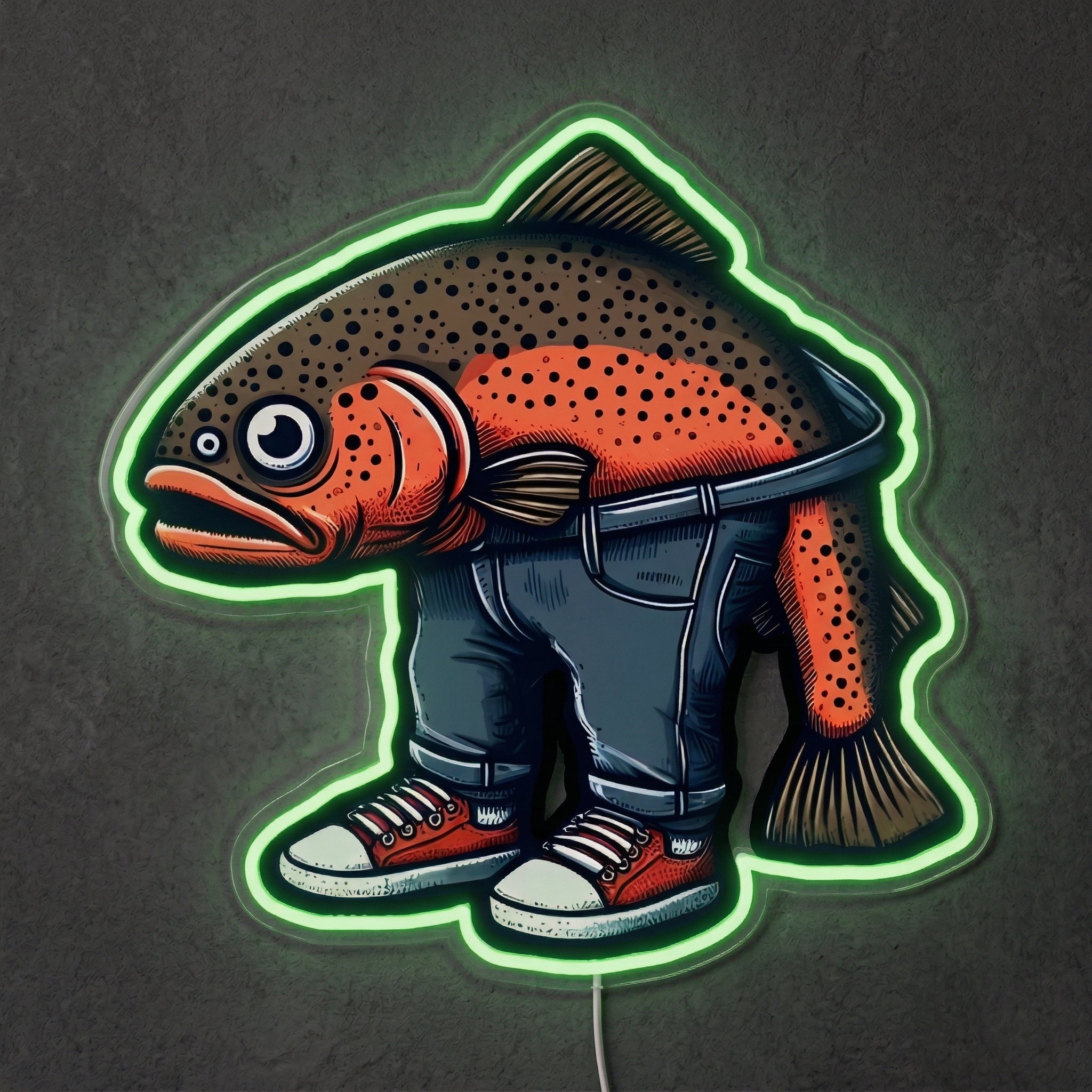 ShineNeon™ Boots Fish Character neon sign USB Power - LED neon sign view 9