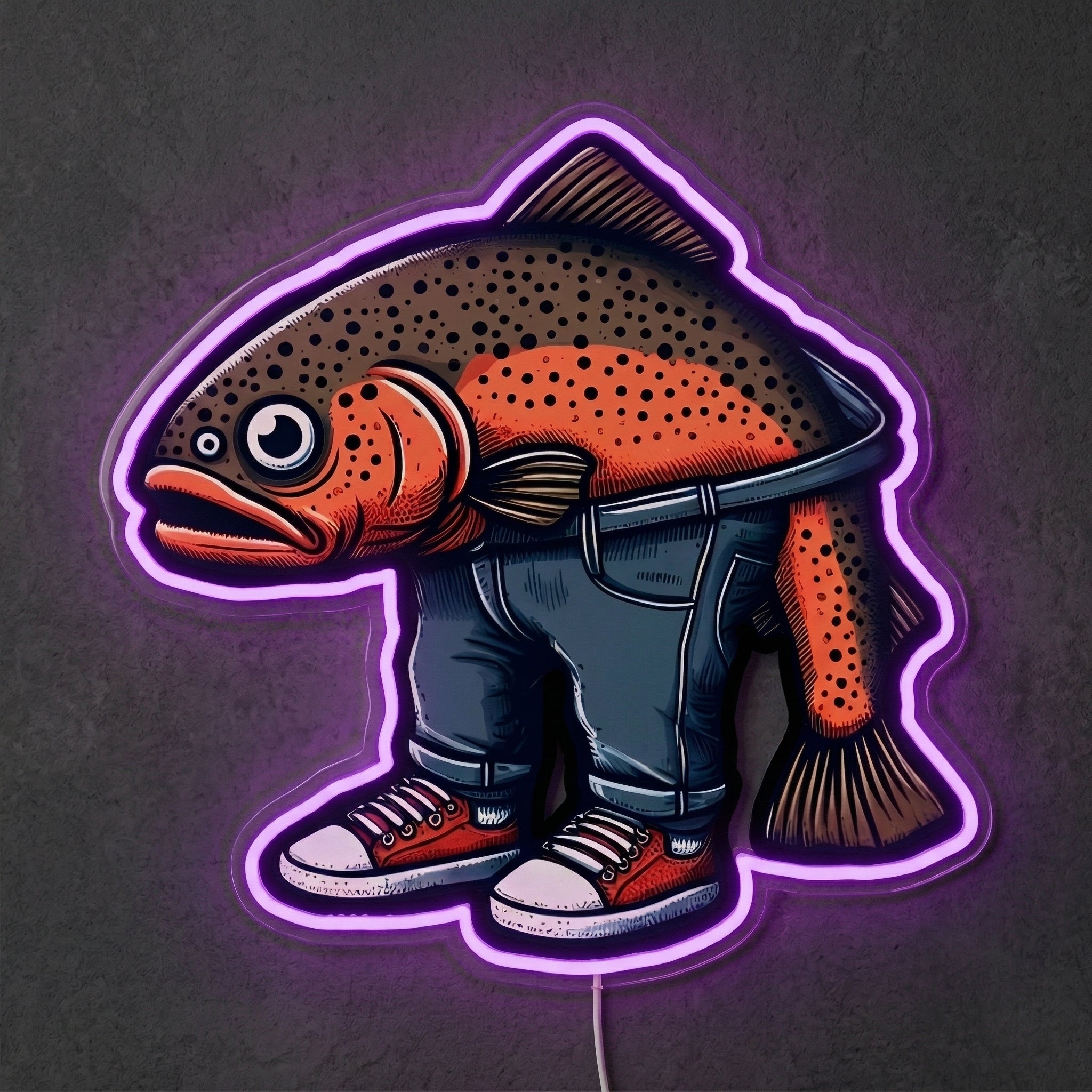 ShineNeon™ Boots Fish Character neon sign USB Power - LED neon sign view 7