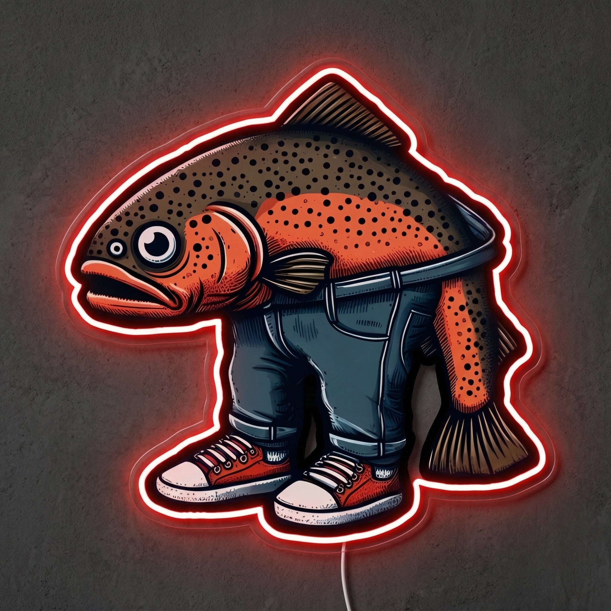 ShineNeon™ Boots Fish Character neon sign USB Power - LED neon sign view 5