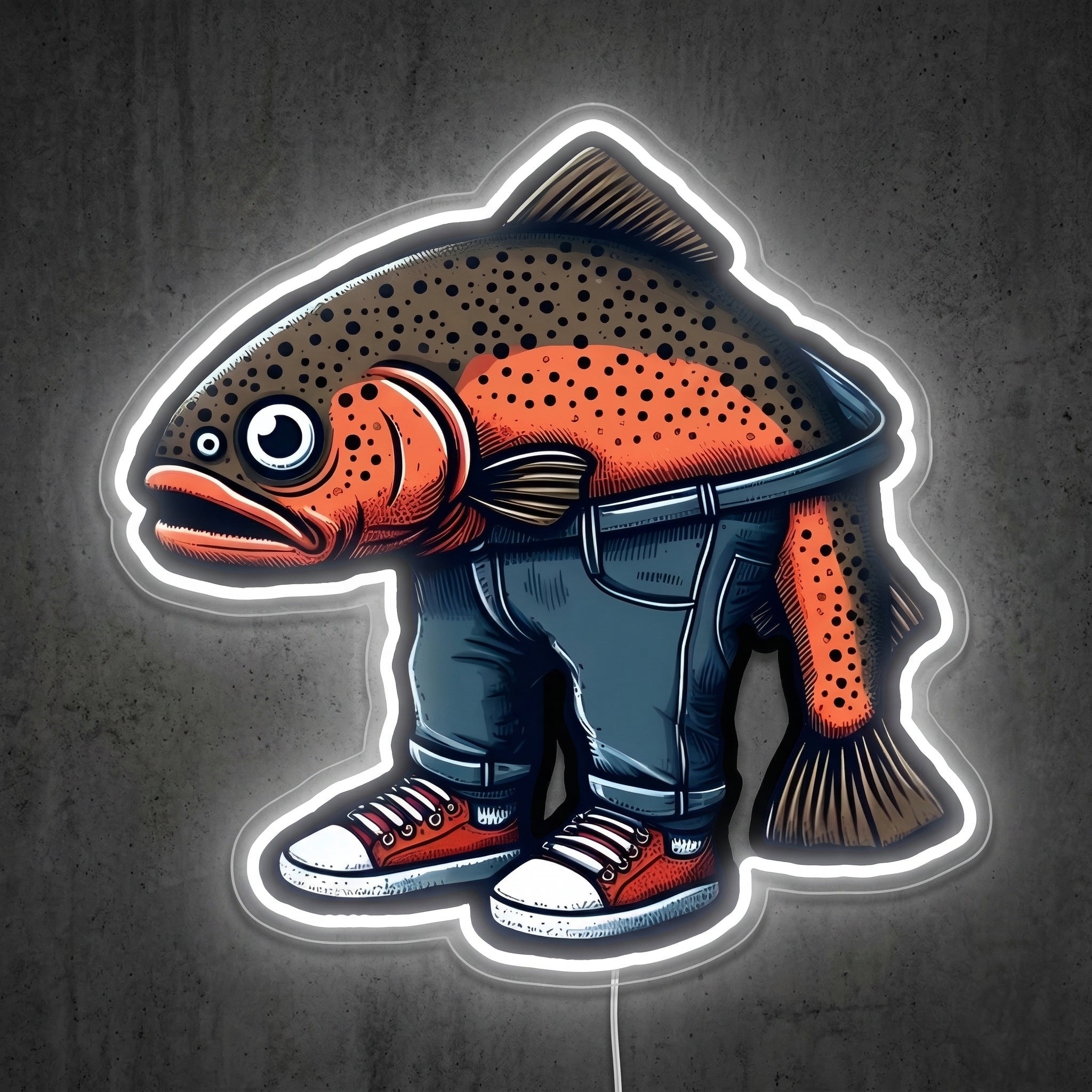 ShineNeon™ Boots Fish Character neon sign USB Power - LED neon sign view 8