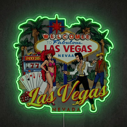 ShineNeon™ Las Vegas Palm Glow neon sign USB Power - LED neon sign view 9