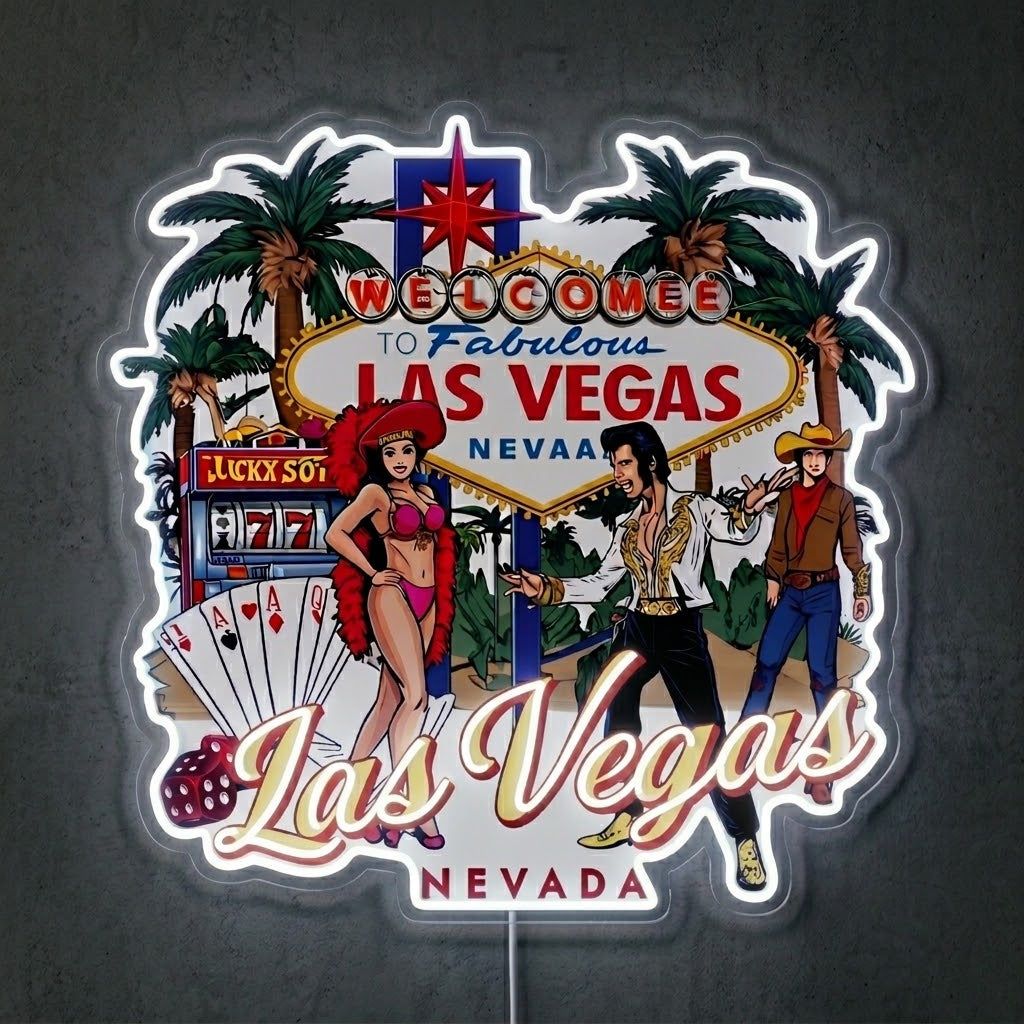 ShineNeon™ Las Vegas Palm Glow neon sign USB Power - LED neon sign view 8