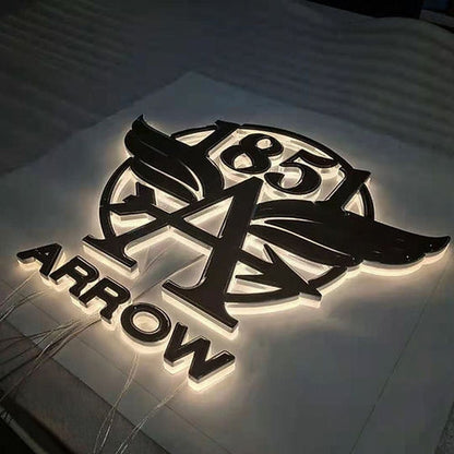 1851 Arrow 3D Backlit Channel Letters Led Light Sign - Shineneon