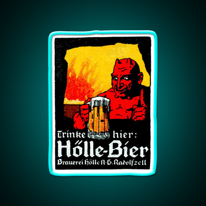 1905 Beer Drinking Devil Beer Bar Decor Led Neon Sign Rgb Color - Size and dimension reference