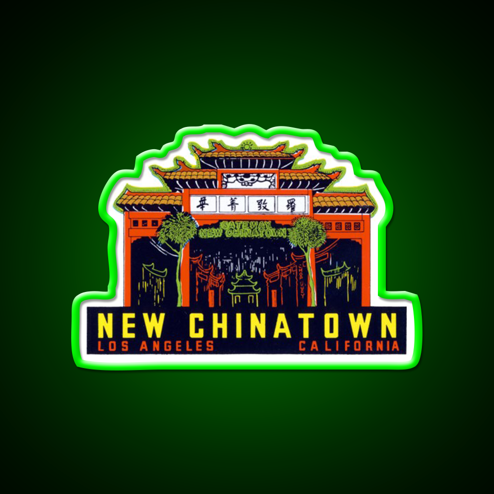 1940S New Chinatown Los Angeles California Asian Cultural Led Neon Sign Rgb Color - LED neon sign view 8