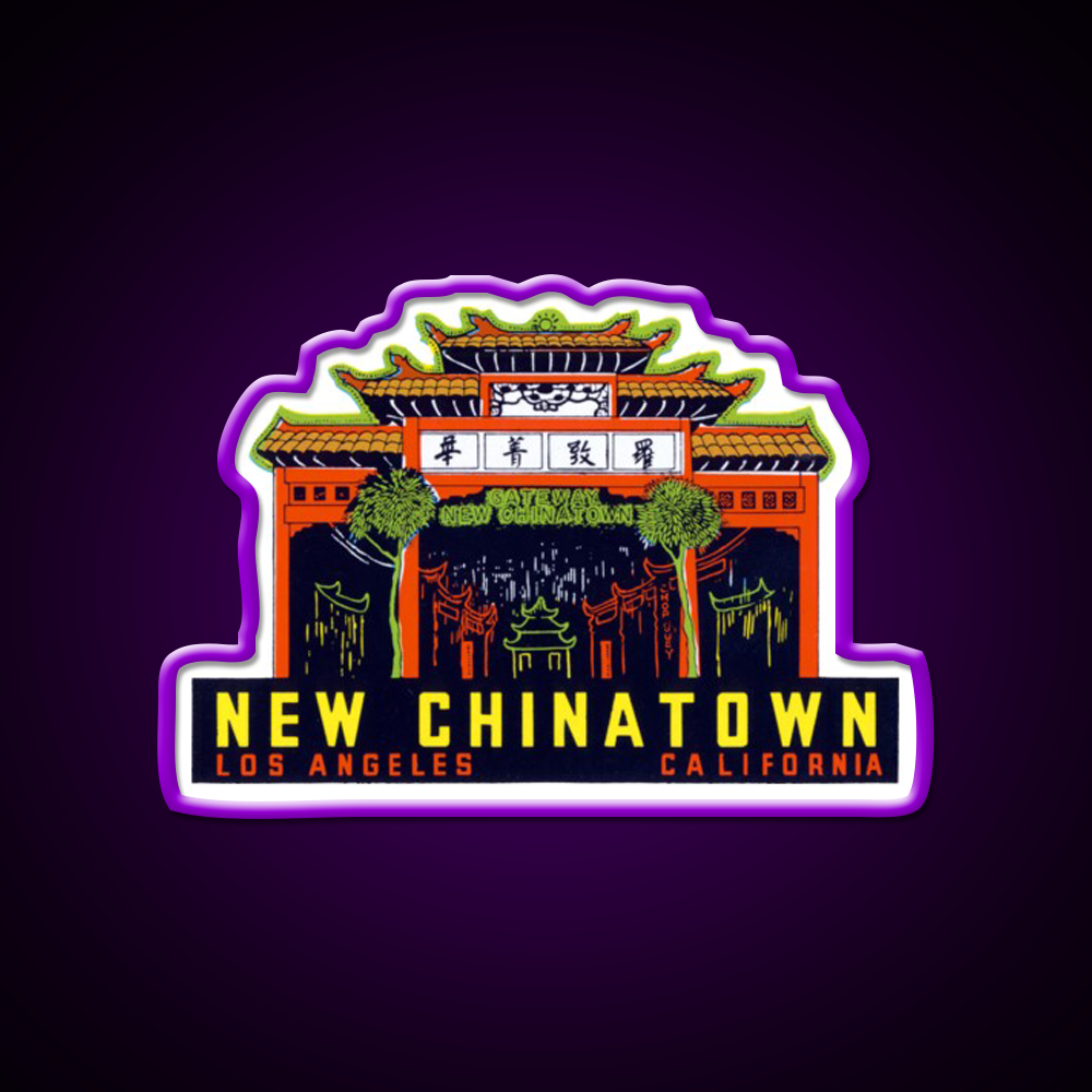 1940S New Chinatown Los Angeles California Asian Cultural Led Neon Sign Rgb Color - LED neon sign view 9