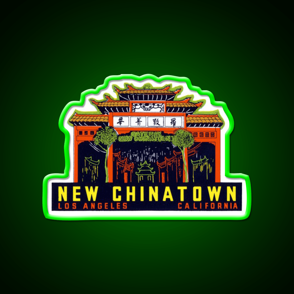 1940S New Chinatown Los Angeles California Asian Cultural Led Neon Sign Rgb Color - Shineneon