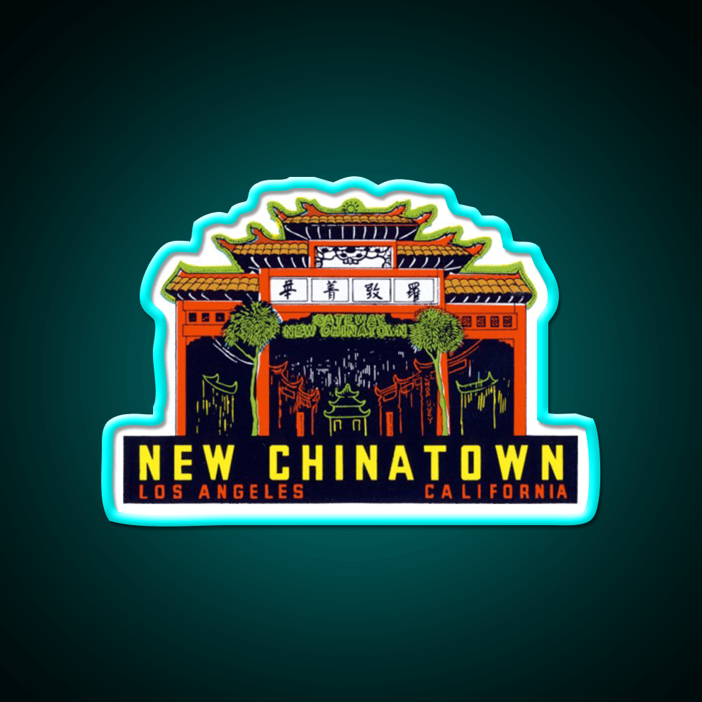1940S New Chinatown Los Angeles California Asian Cultural Led Neon Sign Rgb Color - Shineneon