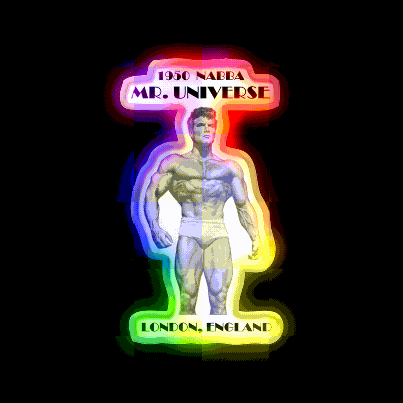 1950 Nabba Mr Universe Gym Fitness Led Neon Sign Rgb Color
