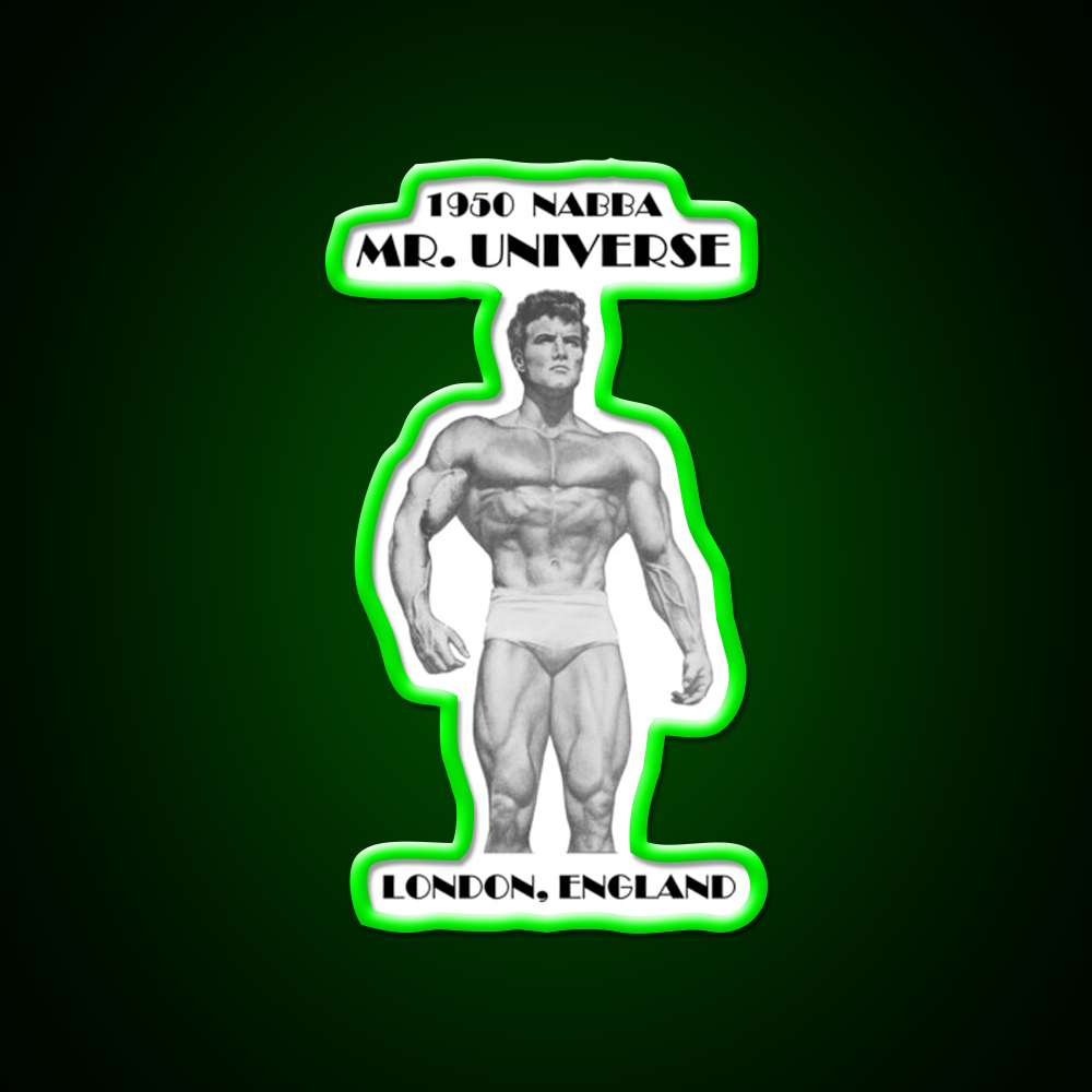 1950 Nabba Mr Universe Gym Fitness Led Neon Sign Rgb Color