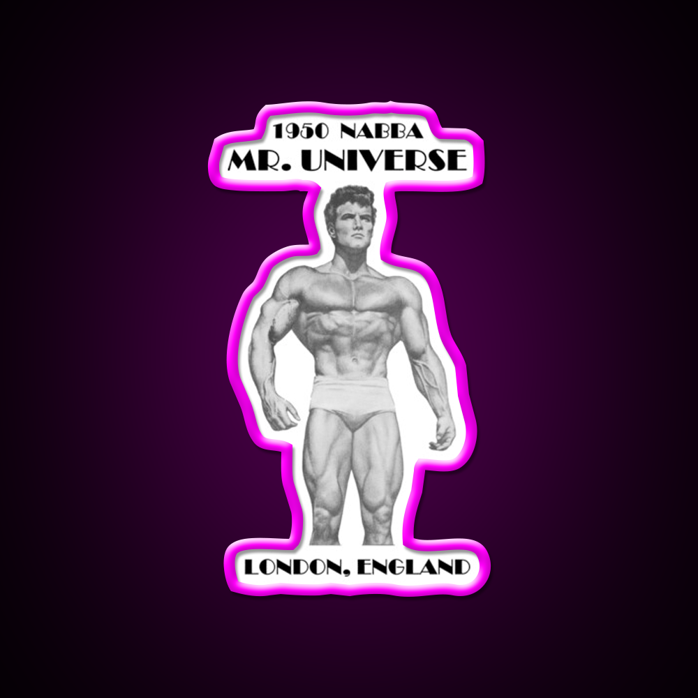 1950 Nabba Mr Universe Gym Fitness Led Neon Sign Rgb Color