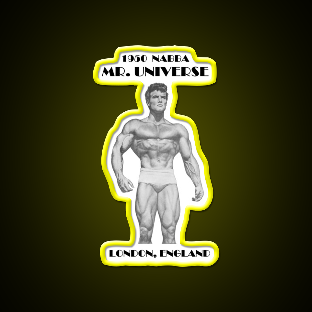 1950 Nabba Mr Universe Gym Fitness Led Neon Sign Rgb Color