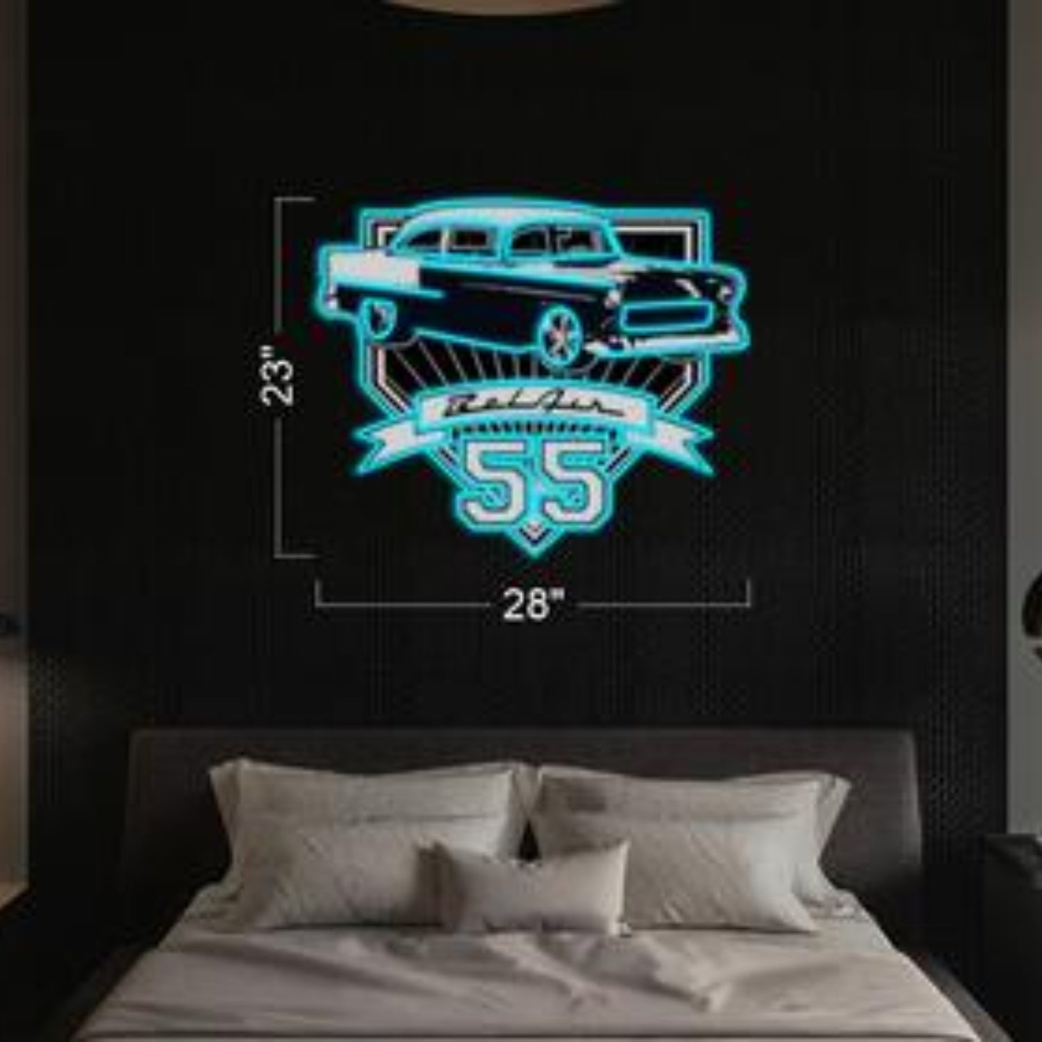 1955 Chevy Bel Fuelin Retro Car Led Neon Sign For Bedroom Wall Decor | Shineneon
