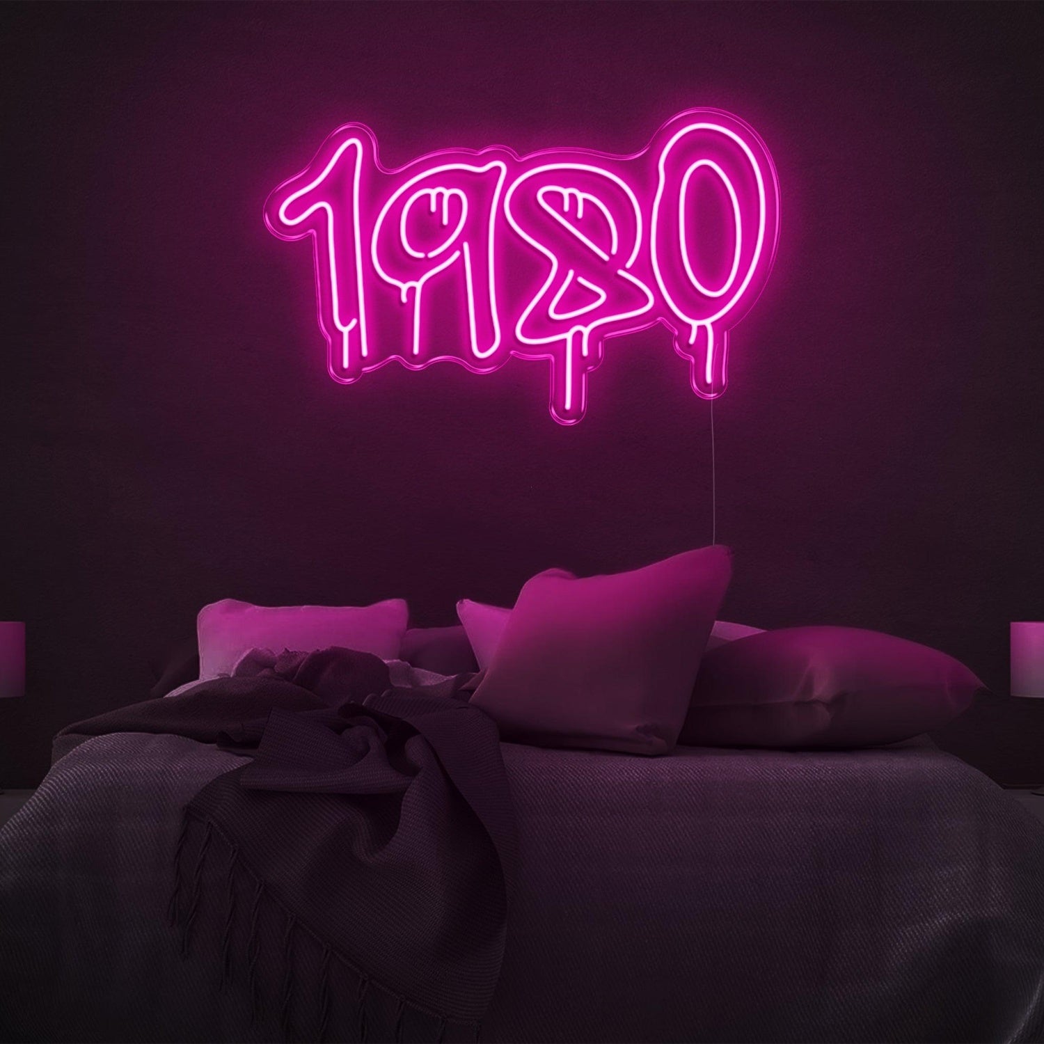 1980 Melt Blue Led Neon Sign For Bedroom Wall Decor | Shineneon