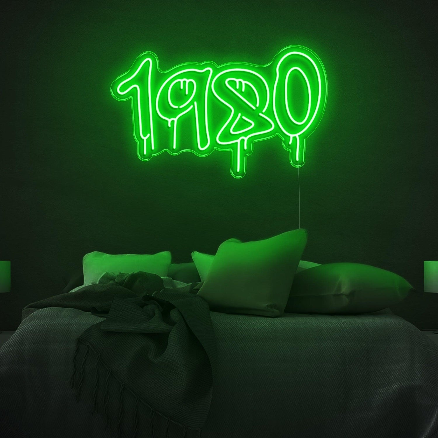 1980 Melt Blue Led Neon Sign For Bedroom Wall Decor | Shineneon