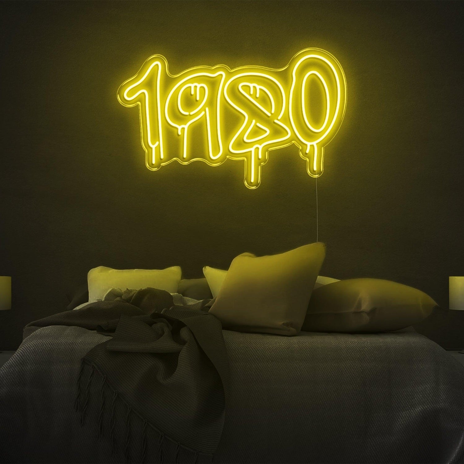 1980 Melt Blue Led Neon Sign For Bedroom Wall Decor | Shineneon