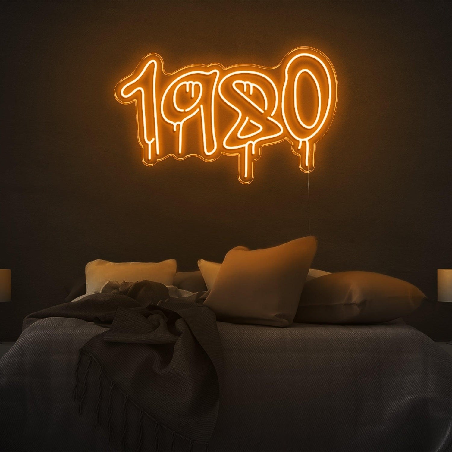 1980 Melt Blue Led Neon Sign For Bedroom Wall Decor | Shineneon