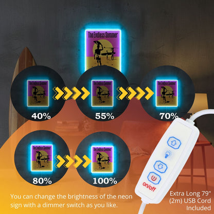 ShineNeon™ The Endless Summer LED Neon Sign - Retro Surf Beach Vibe Wall Decor (USB Powered)