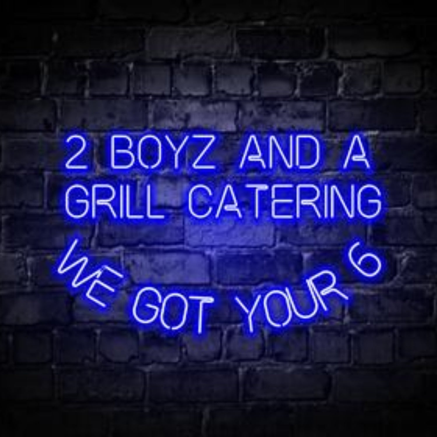 2 Boyz And A Grill Catering Led Neon Sign For Restaurant Decor | Shineneon