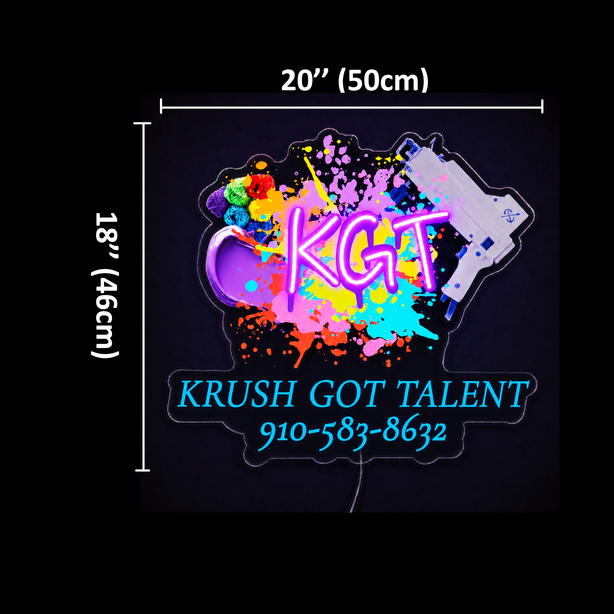KRUSH GOT TALENT Custom LED Neon Sign