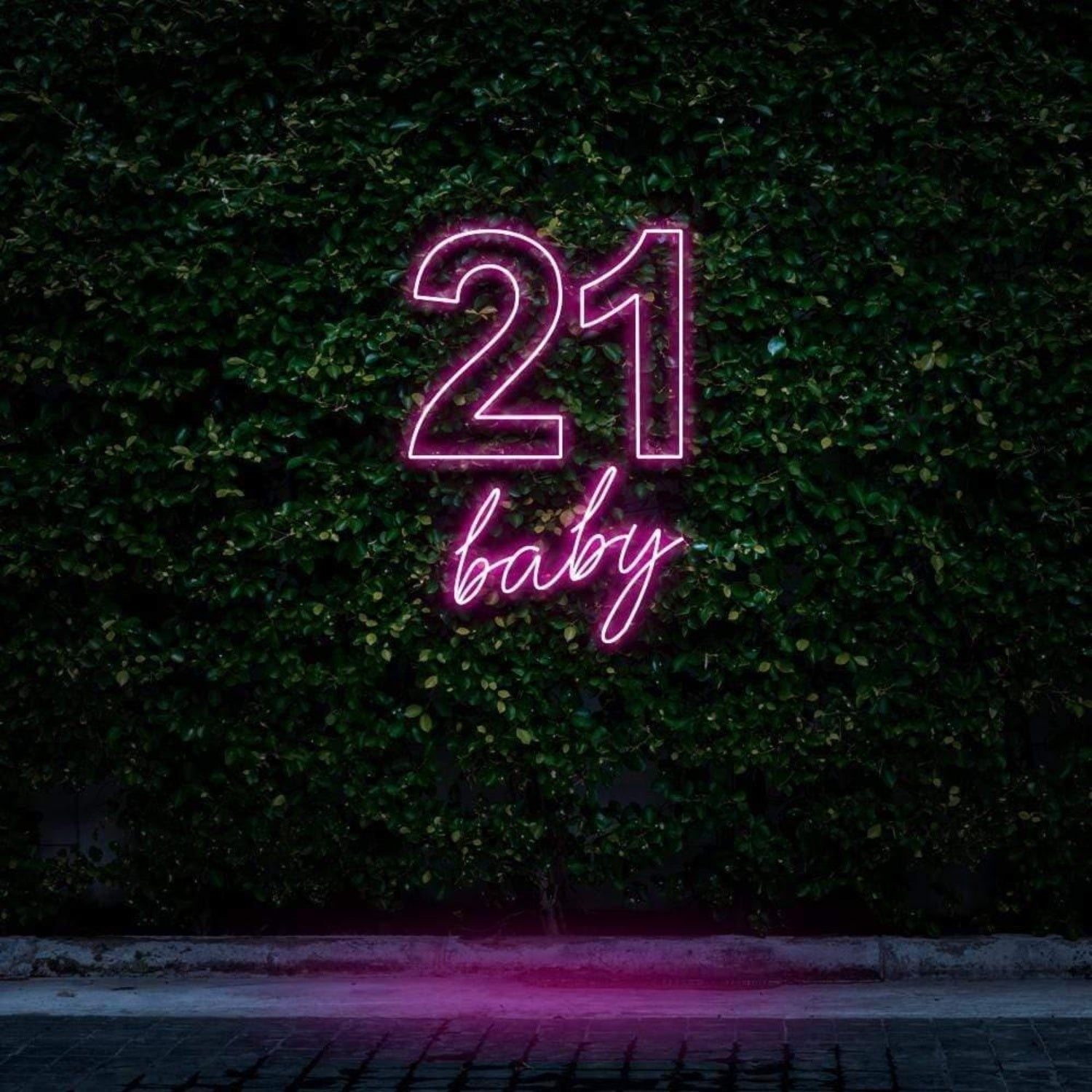 21 Baby Mint Green Led Neon Sign For Outdoor Birthday Celebration | Shineneon