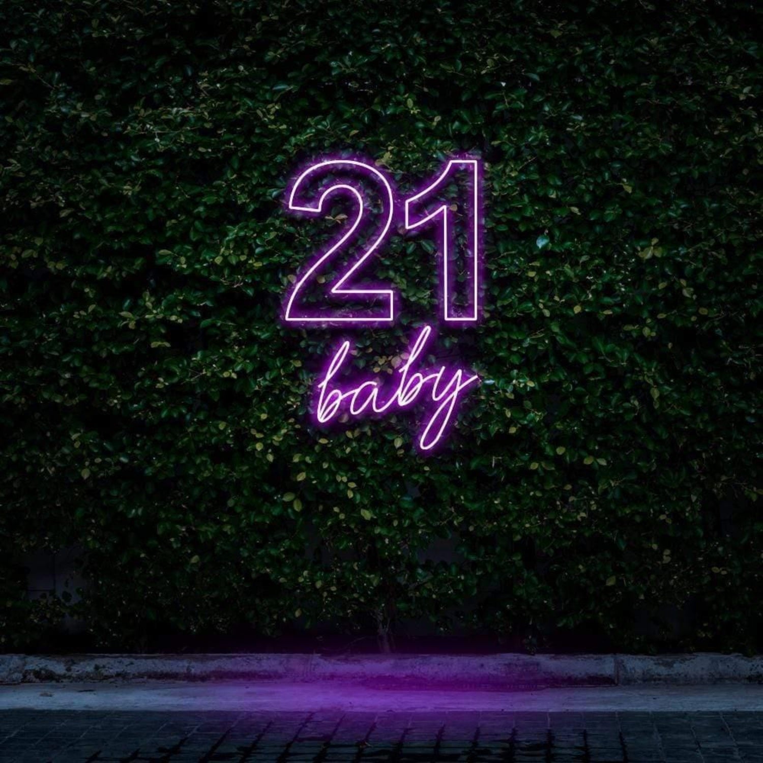21 Baby Mint Green Led Neon Sign For Outdoor Birthday Celebration | Shineneon