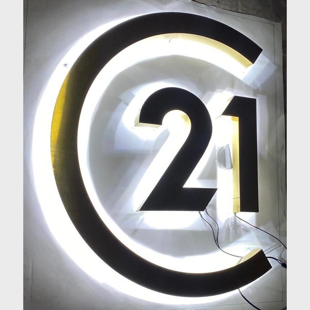 21 With Circle 3D Backlit Channel Letters Led Light Sign