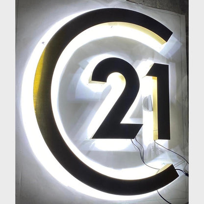 21 With Circle 3D Backlit Channel Letters Led Light Sign