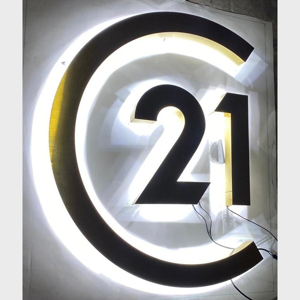 21 With Circle 3D Backlit Channel Letters Led Light Sign - Shineneon