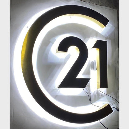 21 With Circle 3D Backlit Channel Letters Led Light Sign - Shineneon