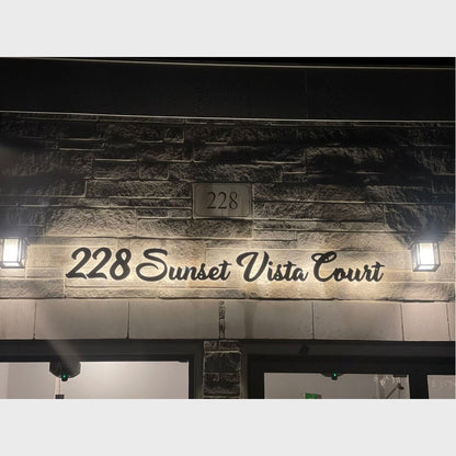 228 Sunset Vista Court 3D Backlit Channel Letters Led Light Sign - Shineneon