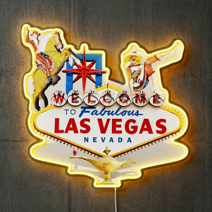 ShineNeon™ Las Vegas Western Icons neon sign USB Power - Custom LED neon sign front view
