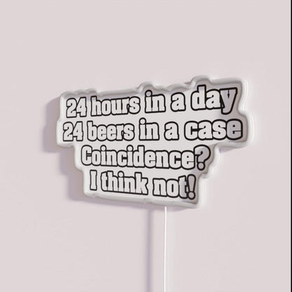 24 Hours In A Day 24 Beers Rgb Led Neon Sign - Shineneon