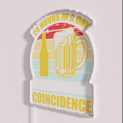 24 Hours In A Day Coincidence Rgb Led Neon Sign - Shineneon