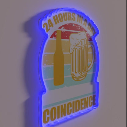 24 Hours In A Day Coincidence Rgb Led Neon Sign - Shineneon