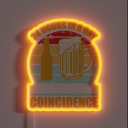 24 Hours In A Day Coincidence Rgb Led Neon Sign - Shineneon