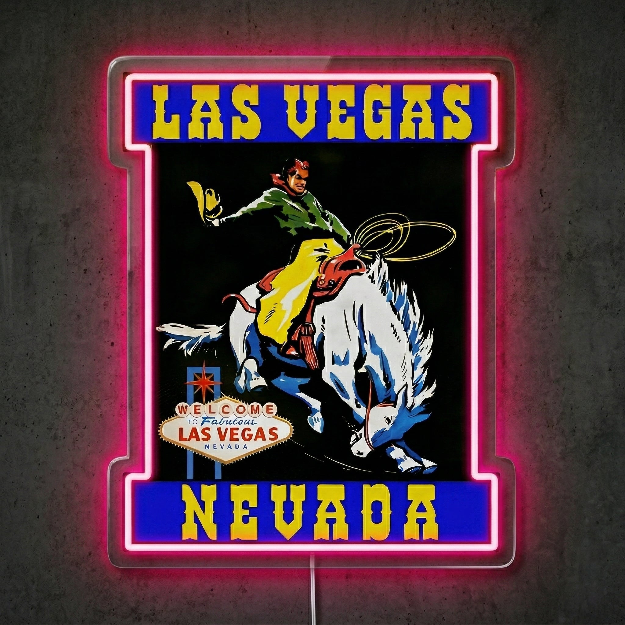ShineNeon™ Las Vegas Cowgirl neon sign USB Power - LED neon sign view 6