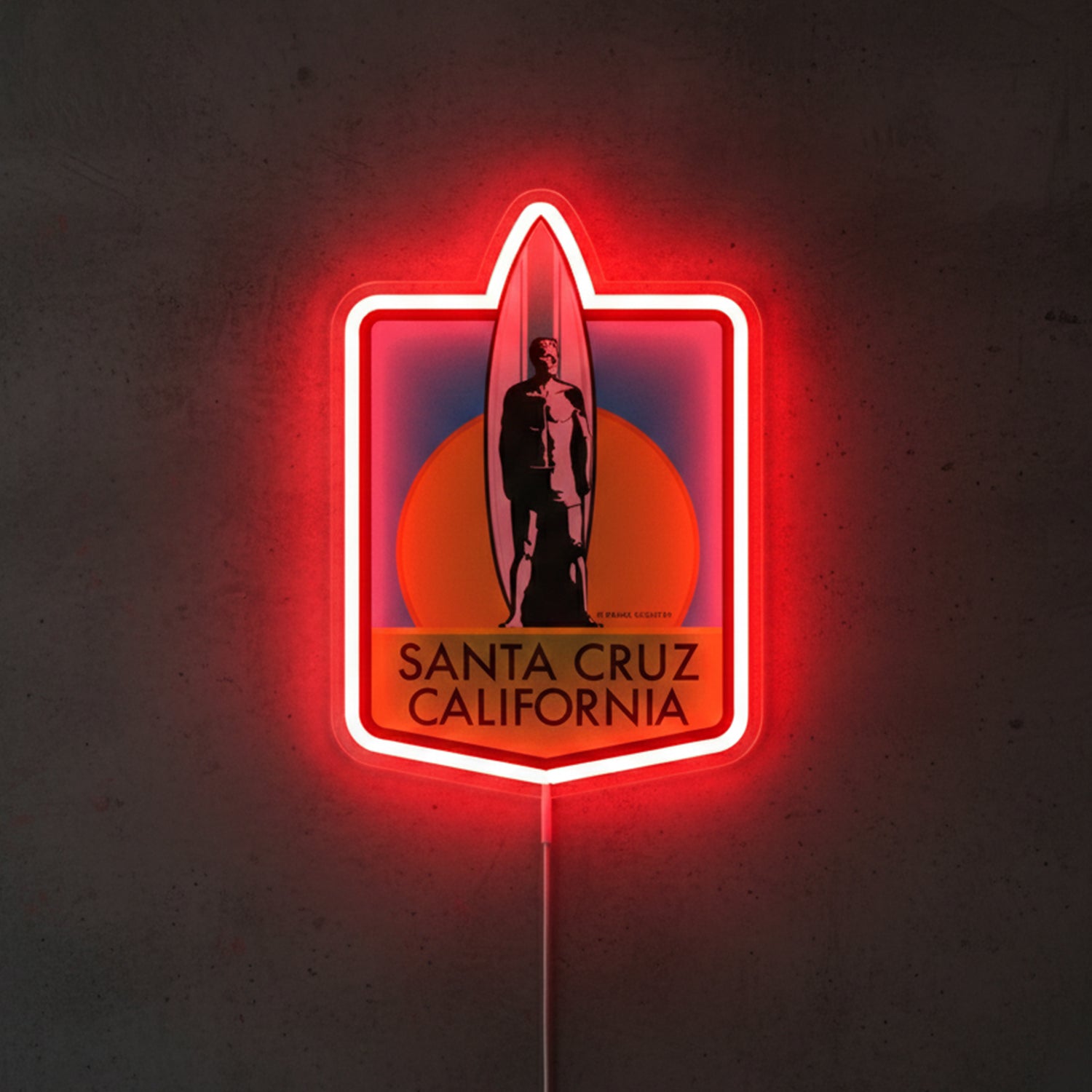 ShineNeon™ Retro Surf California LED Neon Sign - Vintage Beach Vibe Wall Art (USB Powered)